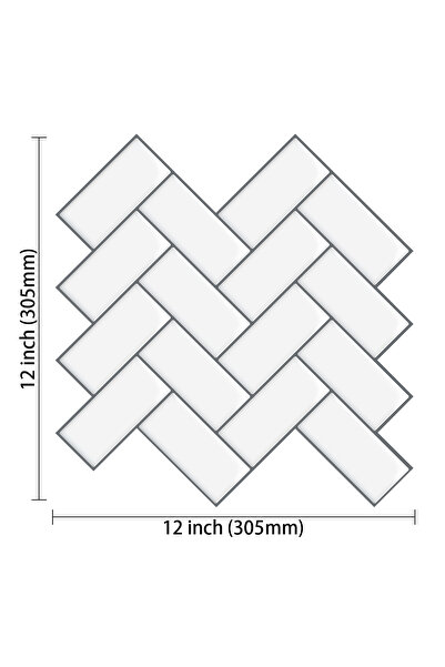 Choice VP402 10-sheets Peel and Stick 3d Wall Tile Sticker Waterproof Vinyl W...