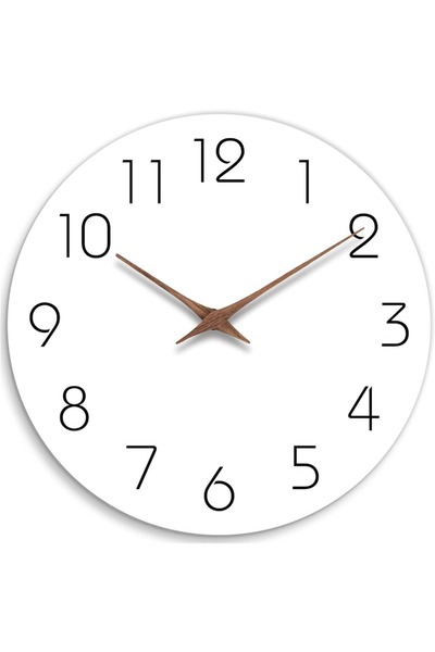 Choice 10 inch White Wall Clock 12 Inch Silent Non Ticking Wood Wall Clocks B...