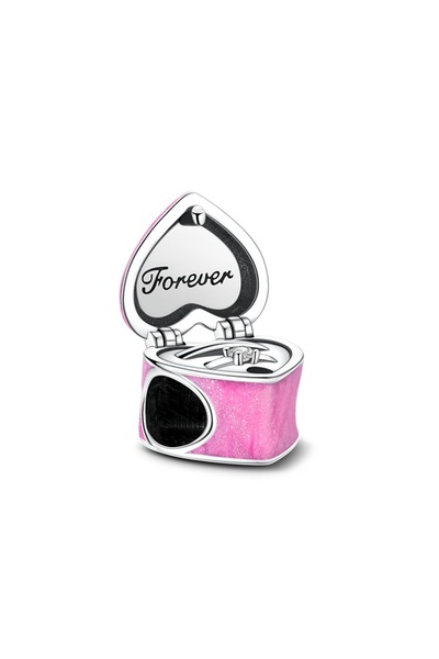 Choice KTC1925 MULA 925 Sterling Silver Wedding Ring Box String Charm Pendant...