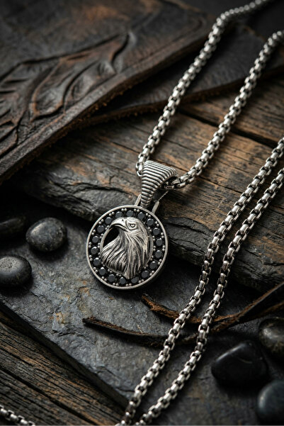Begondio Eagle Handcrafted Stainless Steel Chain Men's Necklace