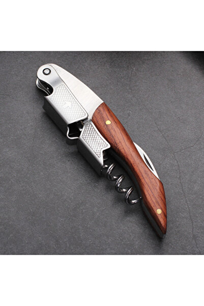 Choice Pattern Wood Handle Corkscrew Professional Wine Opener Portable Screw ...