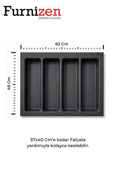 Furnizen 62*49 cm Çekmece İçi Kepçelik Organizer ( 57*40 Cm'e Kadar Kesilebil...