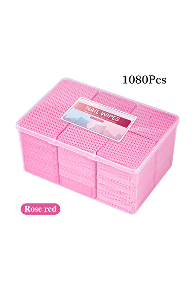 Choice 1080 Rose Red 1080pcs Nail Polish Remover Wipes Nail Cleaning Pads Nap...