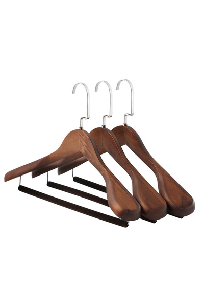 choice2 1pcs 2pcs for Mens Multifunctional Coat Hanger Wooden Retro Wide Shou...