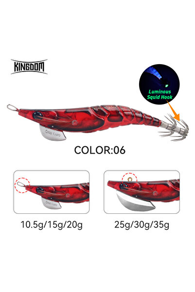 Choice KINGDOM 2.5 10.5g Color 06 Kingdom Egi Squid Bait Artificial Jigging L...