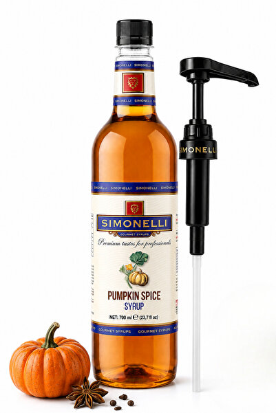 Simonelli Kahve Şurubu Pumpkin Spice Aromalı 70 CL Pompa Hediyeli