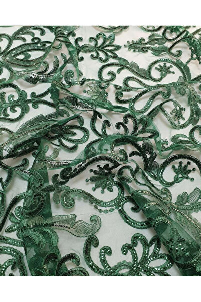 FASHION MIR Dantela Kate_lungime 2 metri_material textil_verde_smarald_rochie...