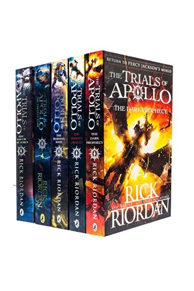 PUFFIN Rick Riordan Trials Of Apollo Series 5 Books Collection Set - The Towe...
