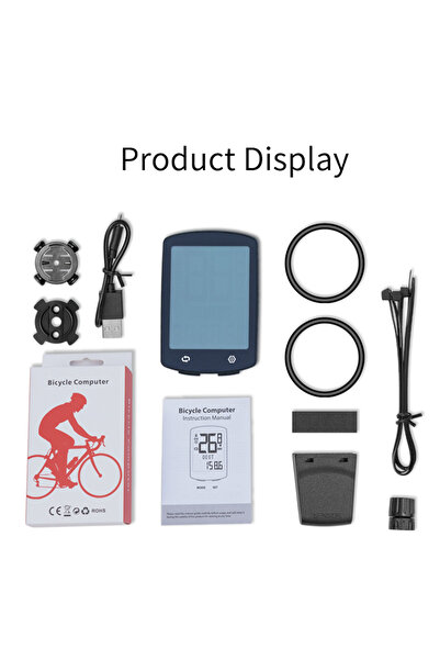 Choice BKV-503-A USB-C Rechargeable Bicycle Computer Waterproofing Large Scre...
