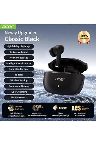 Choice6 black Acer Ohr504 Wireless Bluetooth Headphones, In-Ear Design, Noise...