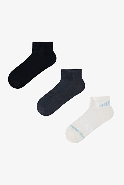 Penti 3 Çift Burun Dikişsiz Spor Microfiber Havlu Taban Soket Çorap