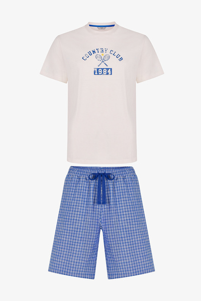 Penti Set de pijamale colorate pentru bărbați, cu tricou Beachline