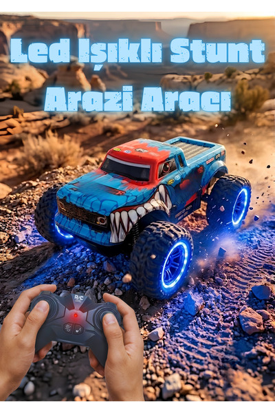 Boratila Toys 1:18 Ölçek Led Işıklı Şarjlı Off-Road 360 Derece Dönebilen Stun...