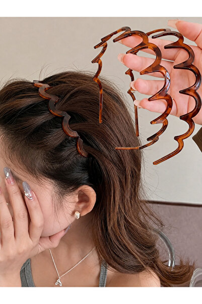 Up Atelier 2-Piece Scalloped Crown Brown 2 Pieces