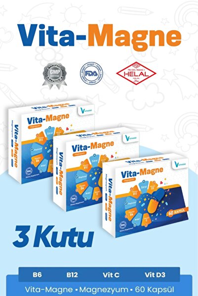 VİTA-MAGNE VITA-MAGNE MAGNEZYUM MALAT MAGNEZYUM SITRAT MAGNEZYUM BISGLISINAT ...