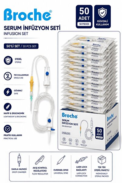 Broche SERUM İNFÜZYON SETİ 50'Lİ PAKET