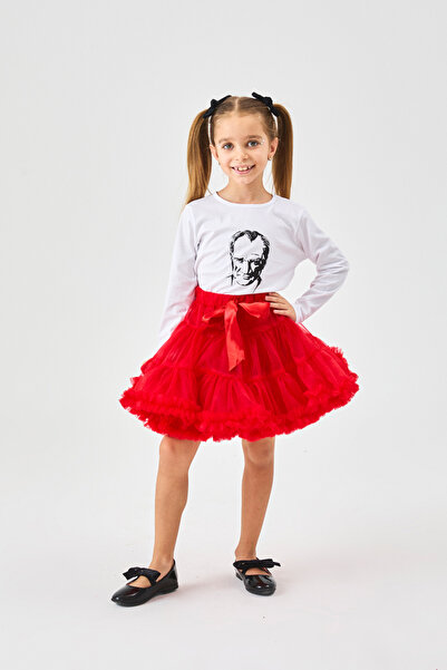 Le Mabelle Red Girl's Tutu Skirt - Bonita