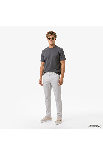 Lacoste Erkek Slim Fit Gri Chino Pantolon