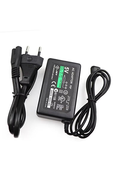 Choice شاحن PSP أوروبي، محول تيار متردد 5 فولت، شاحن حائط منزلي، سلك طاقة لجه...