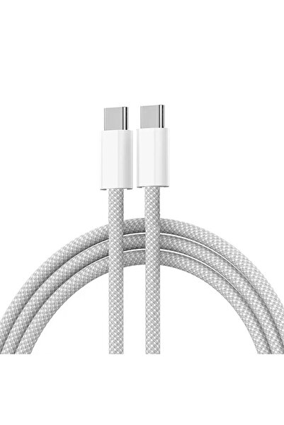 Choice19 1m White 60W PD Fast Charging USB C to USB C Cable for iPhone 17 16P...