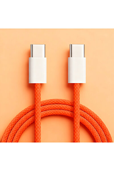 Choice 1m Orange Type C to Type C Cable Fast Charge Data Cable 60W For phone1...