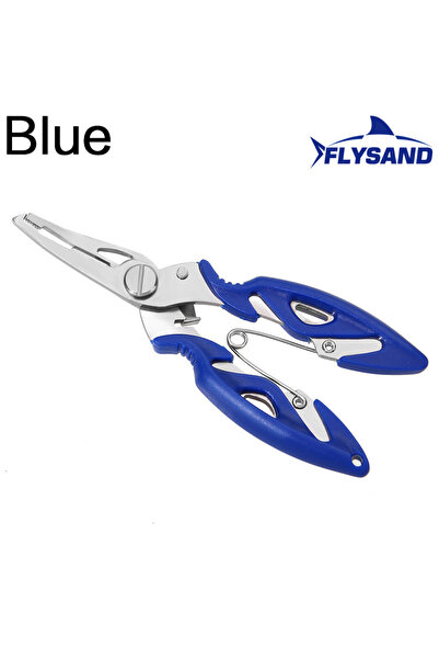 Choice Blue FLYSAND Fishing Plier Scissor Line Cutter Hook Remover Split Ring...