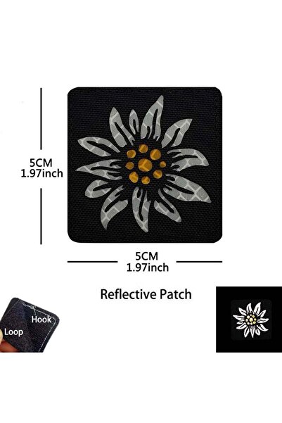 Choice8 HK163-05-White ARMY,NAVY,Edelweiss Embleem IR Reflective Patches,Clot...