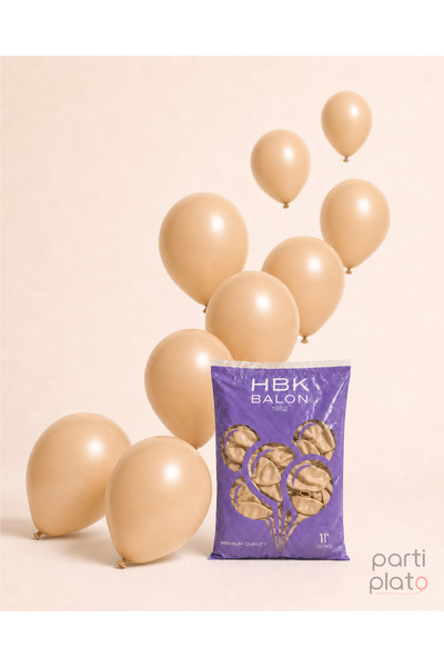 HBK Balon بالونات باستيل 11 بوصة Hbk رمل الصحراء 100 قطعة