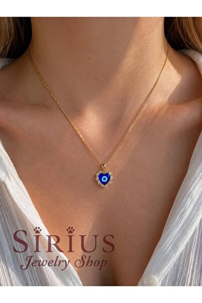 sirius jewelry 316L Çelik Nazar Boncuğu Kolye
