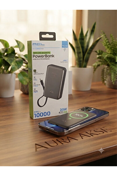 ACL Aura Akse 10,000 mAh Kablosuz Manyetik Powerbank