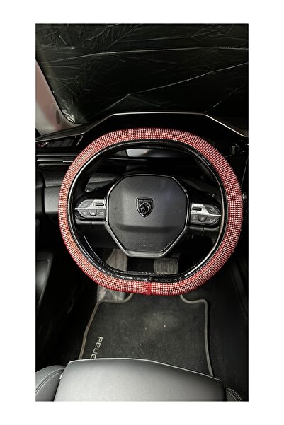 Fox Kırmızı Taşlı Direksiyon Kılıfı Peugeot Direksiyonlarına Özel Tasarım