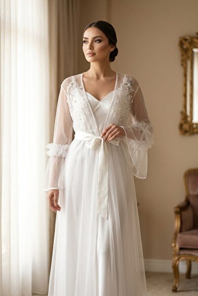 big mama Special Design Princess Bridal Dressing Gown Lace Stylish Nightgown ...