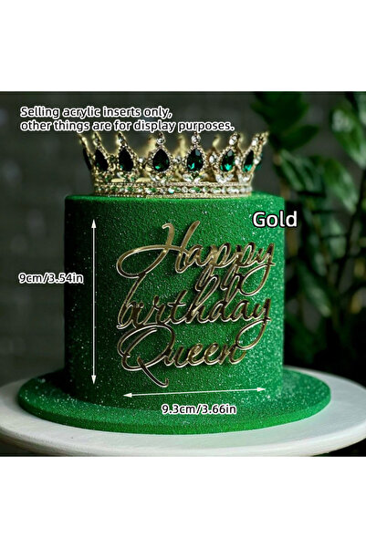 Choice22 1pc L Cake Topper Acrylic Happy Birthday Queen Princess Suitable for...
