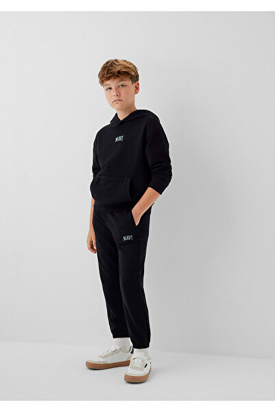 Mavi Logo Printed Black Sweatpants 6010024-900