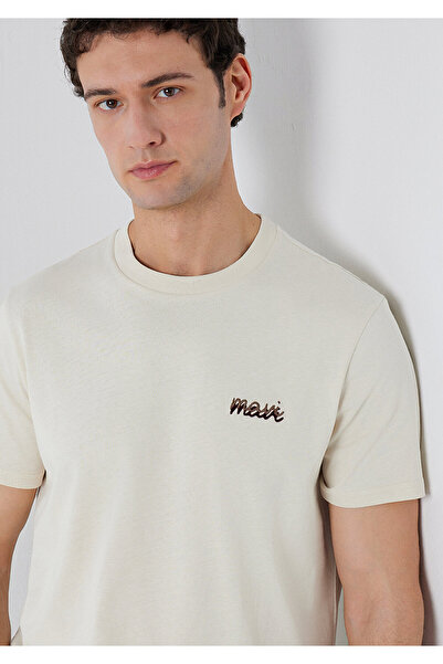 Mavi Printed Ecru T-Shirt Regular Fit / Normal Cut 0613668-81202