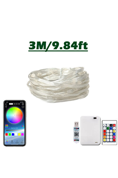 Choice 3m Bluetooth RGBIC LED String with Battery Operated Dreamcolor Smart F...