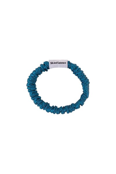 Silk and Cashmere Mavi Anabel Saf İpek Toka
