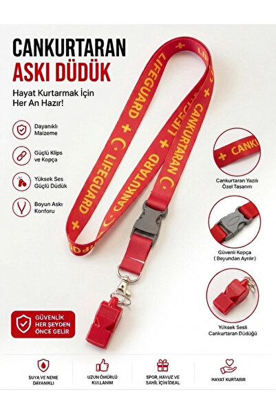 Cousto Cankurtaran Düdük+askı /Kırmızı