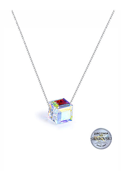 Brezza Lusso Jewelry 925 Ayar Gümüş Taşlı Küp Gümüş Kolye