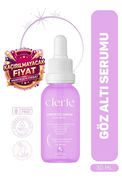 Clerie Cosmetics Göz Altı Bakım Serumu Göz Altı Torbalanma Morluk Ve Koyu Hal...