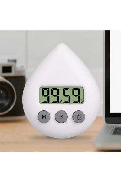 choice2 WHITE Water Drop Waterproof Timer Shower Splash Resistant Timer Sucti...