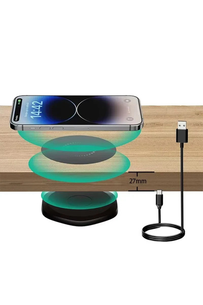 Choice VIKEFON black 27MM Remote Desktop Lsolated Wireless Charger for IPhone...