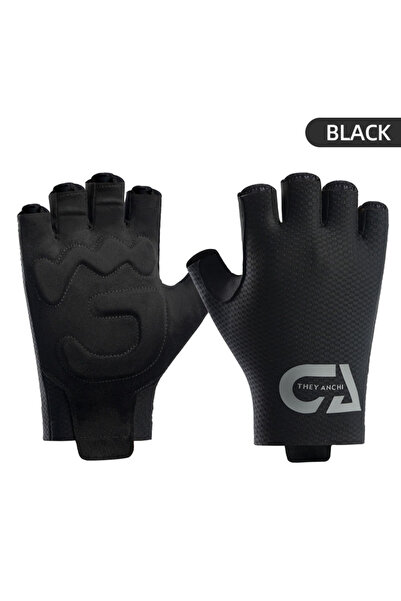 Choice1 L Black Cycling Gloves Shockproof Bike Half Finger Gloves Breathable ...