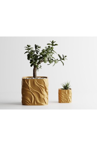 Sani Ghiveci decorativ Sani, Zephyra, maxi 135 x 135 x 131 mm, Auriu