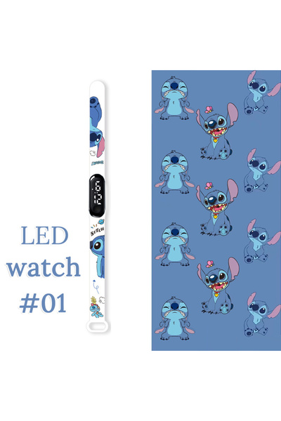 Choice19 Stitch White 01 Fashion Stitch Children Watches Girls Waterproof Spo...