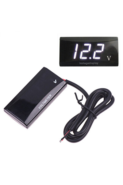 Choice3 White Mini LED Display Digital Voltmeter Panel Volt Voltage Meter Tes...