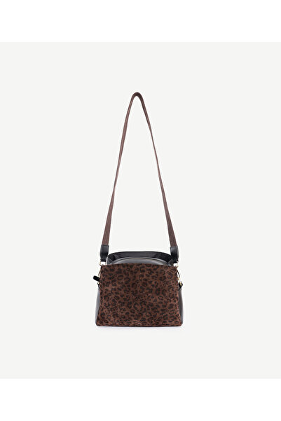 Yargıcı Leopard Patterned Leather Shoulder Bag