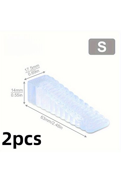 Choice1 R 2pcs Transparent Door Suction Non-Slip Wedge-Shaped Hardware Anti-C...