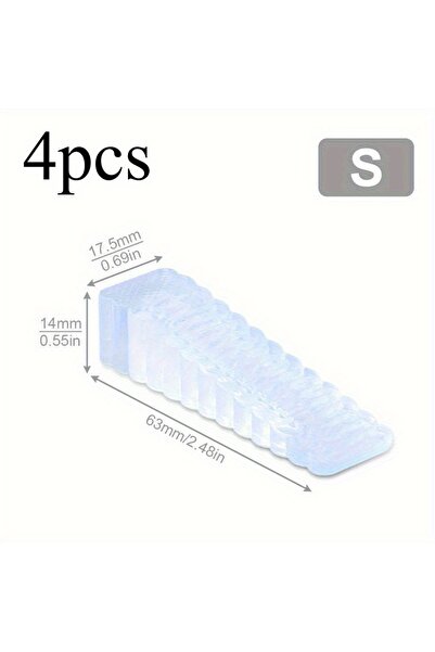 Choice 4pcs-S 4pcs Transparent Door Stopper Hardware Anti-Collision Door Stop...