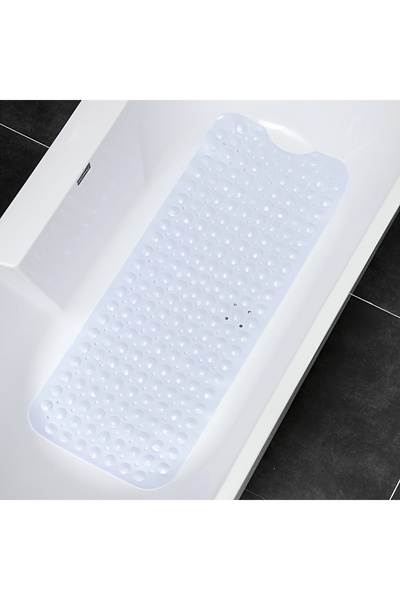 Choice White. 1Pc Non-Slip Shower Mat Bathtub Mat with Drain Holes and Suctio...